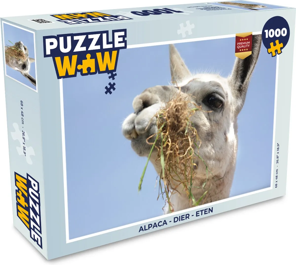 PuzzleWow Alpaca Legpuzzel 1000 Stuks - Multicolor