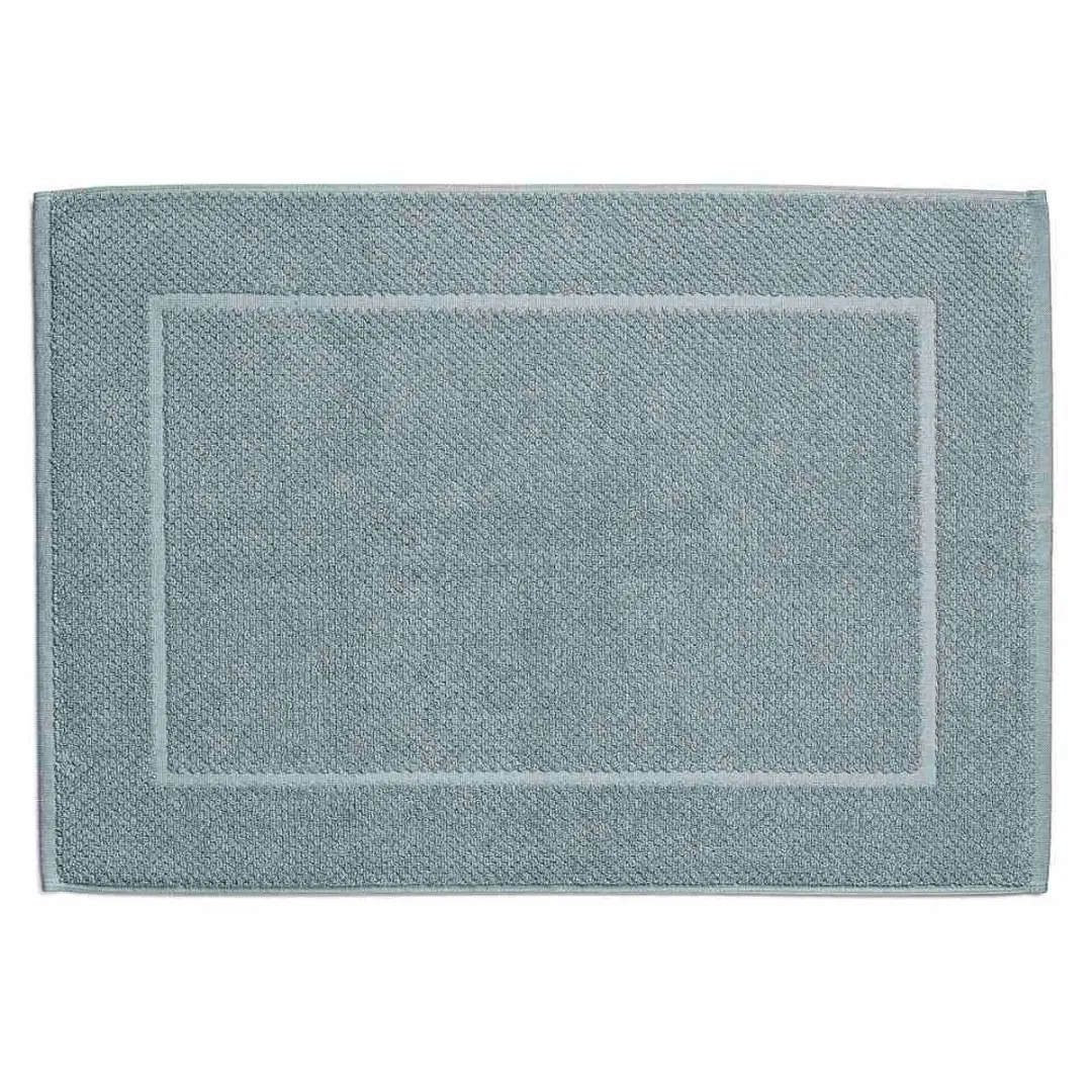 Badkamermat Lavinia, 100% biologisch katoen, 60 x 100 cm, blauw