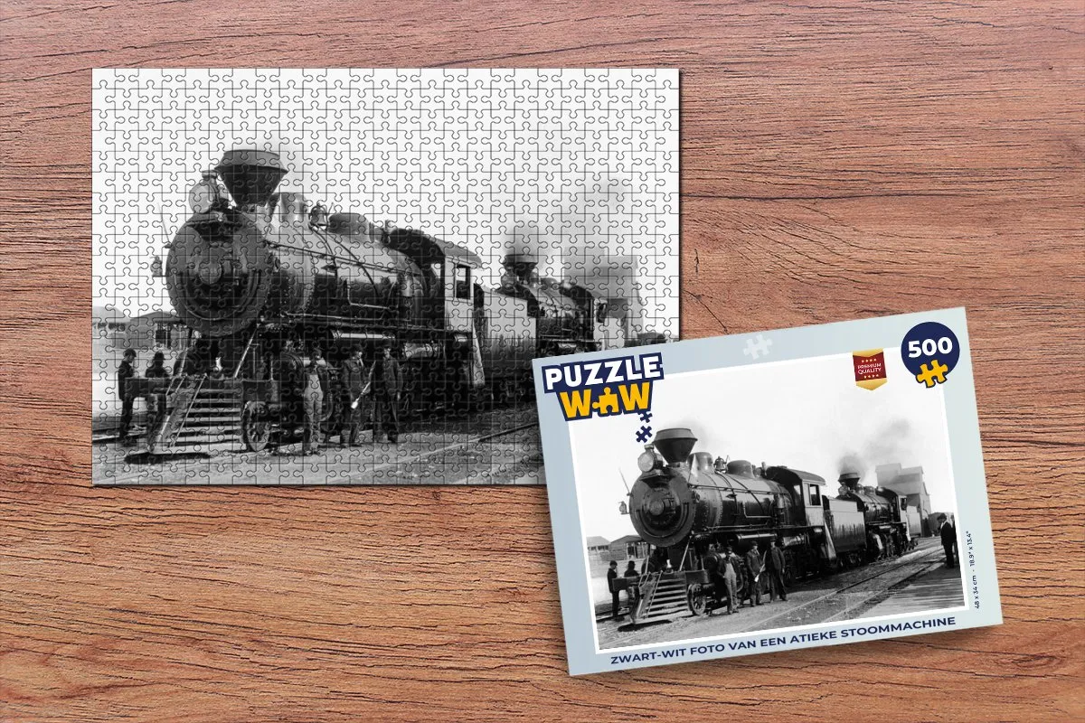 PuzzleWow Antieke Stoomtrein Legpuzzel 500 Stuks - Multicolor