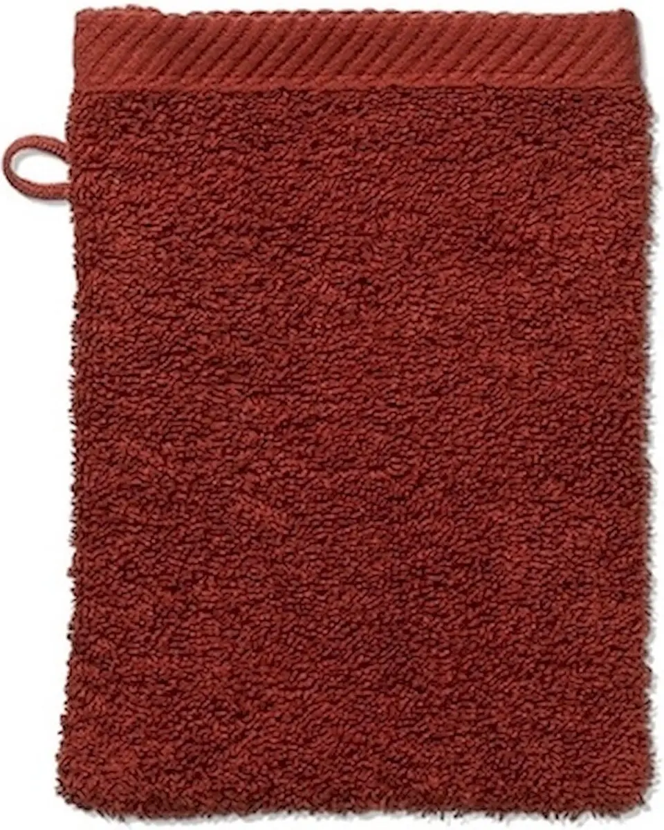 Washandje, Set van 3 Stuks, 15 x 21 cm, Orient Rood, Katoen