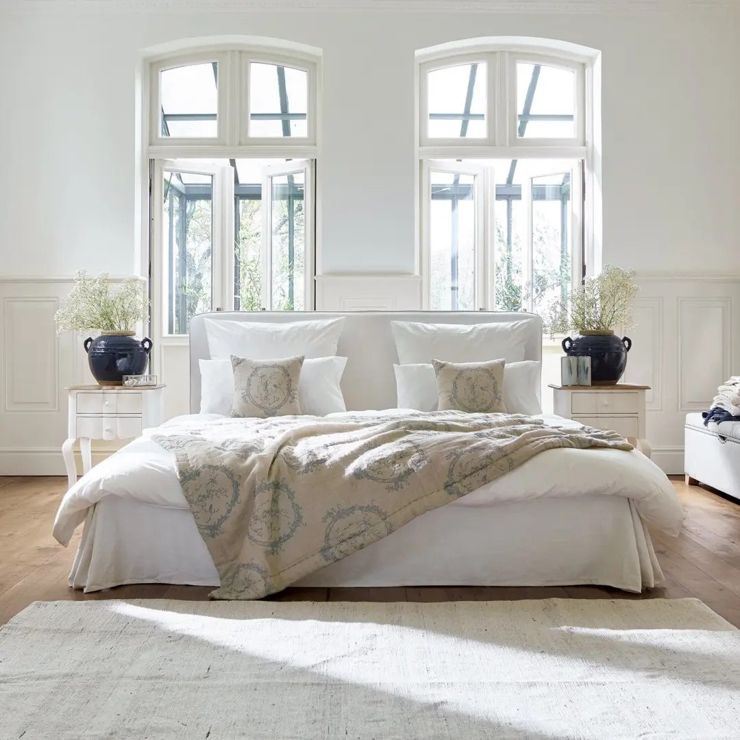 Loberon Aubrianne Bed - Eenpersoons 180x200cm - Wit - afbeelding 2 van 6
