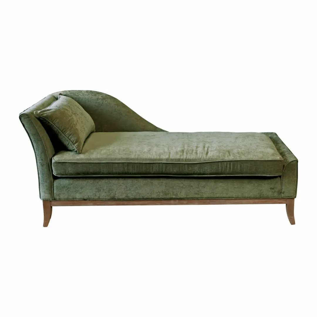 Loberon Alphonse Chaise Longue 1.5 Zit - Groen - afbeelding 4 van 6