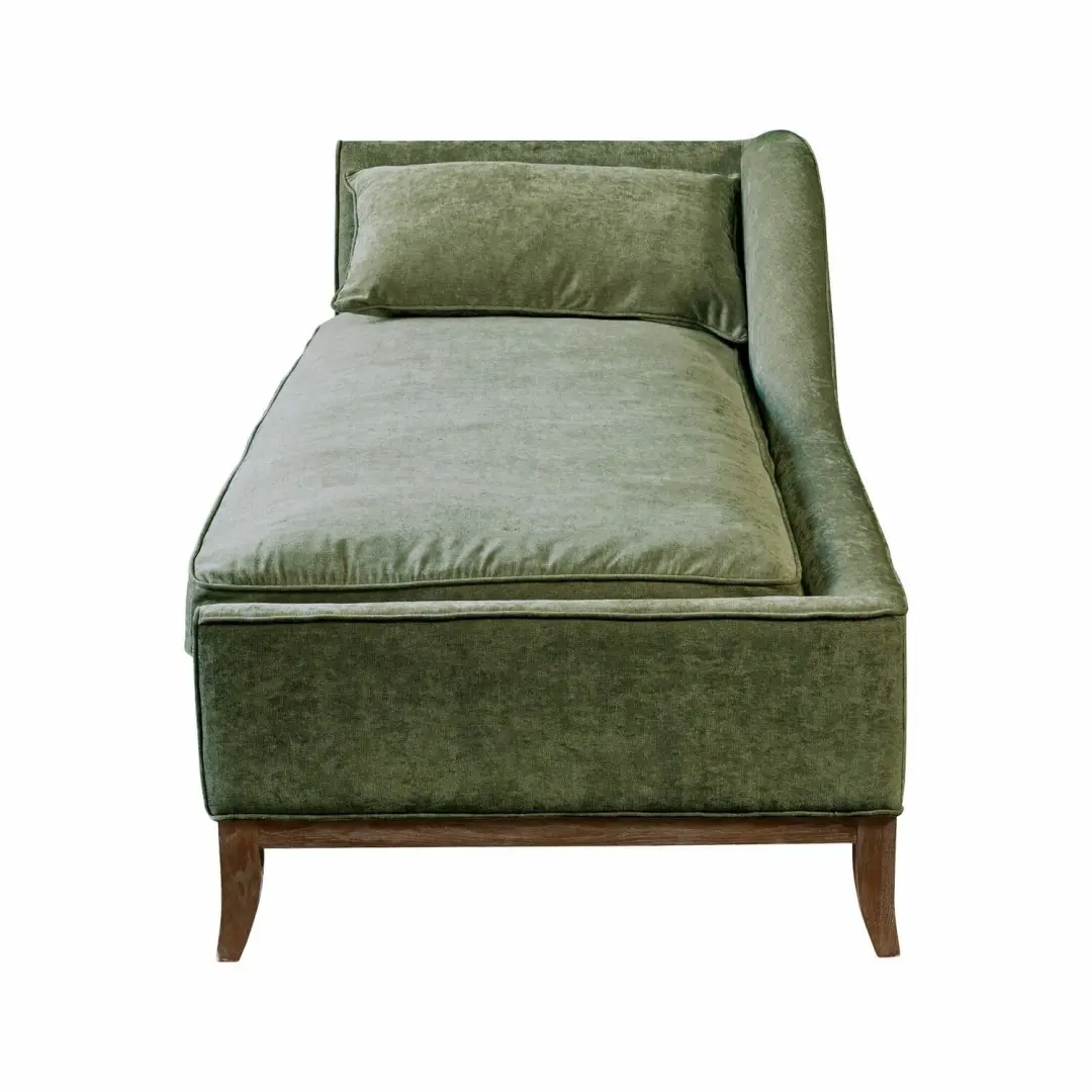 Loberon Alphonse Chaise Longue 1.5 Zit - Groen - afbeelding 2 van 6