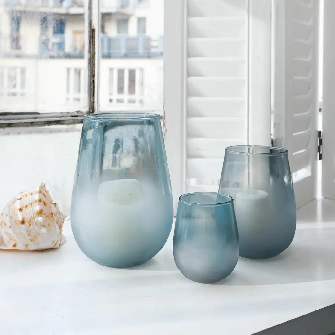 Loberon Windlichtset 3 Stuks Miristelle Blauw - afbeelding 5 van 6