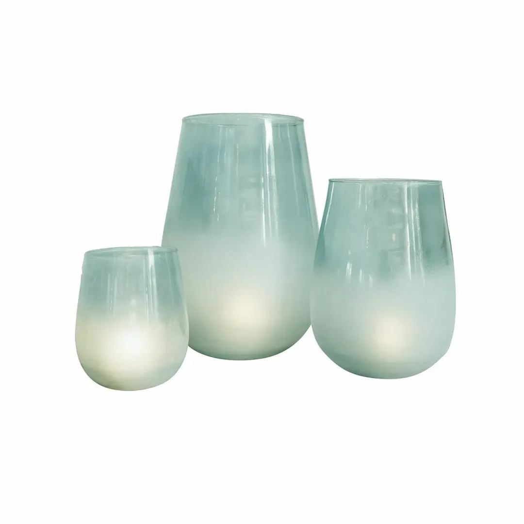 Loberon Windlichtset 3 Stuks Miristelle Blauw - afbeelding 6 van 6