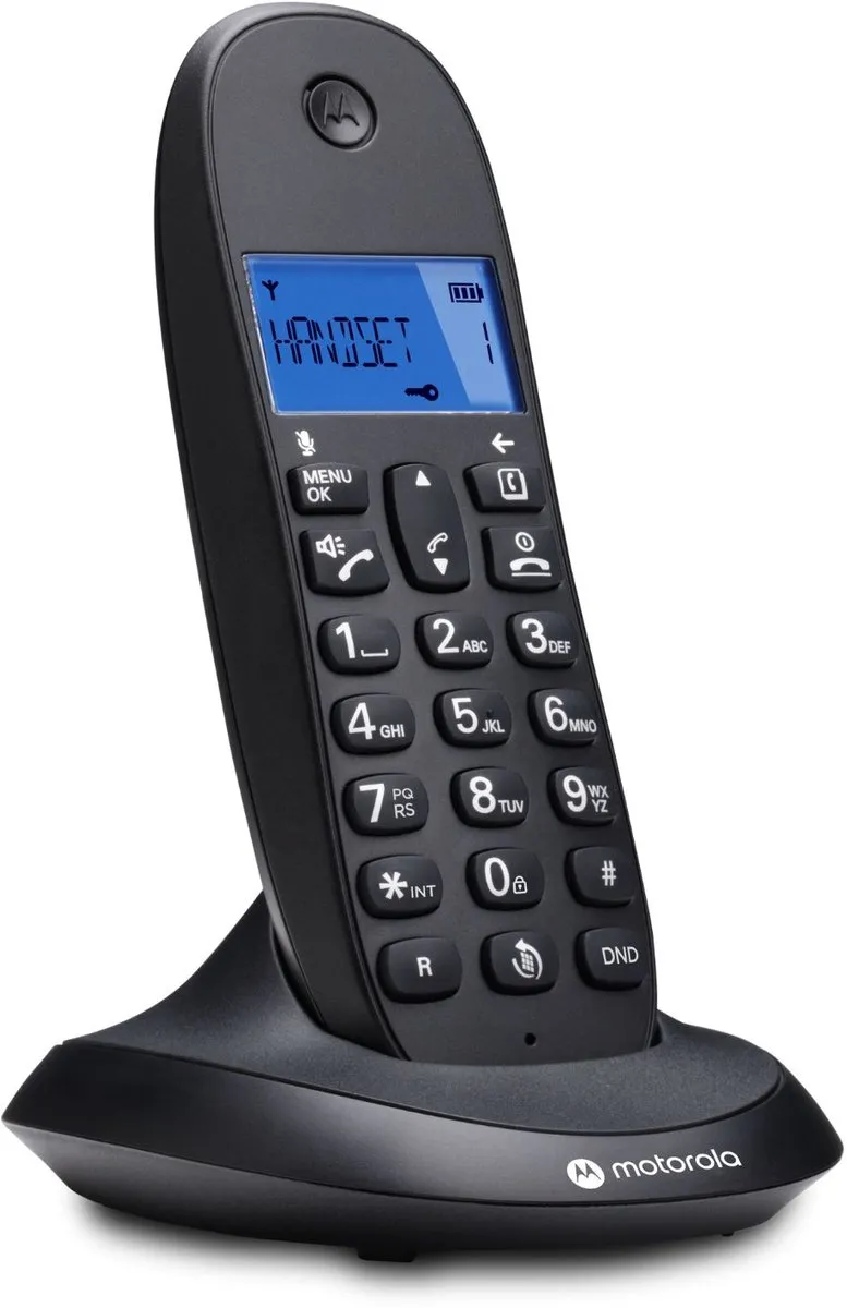 Motorola 1001 Draadloze Telefoon - 1 Handset - Antraciet