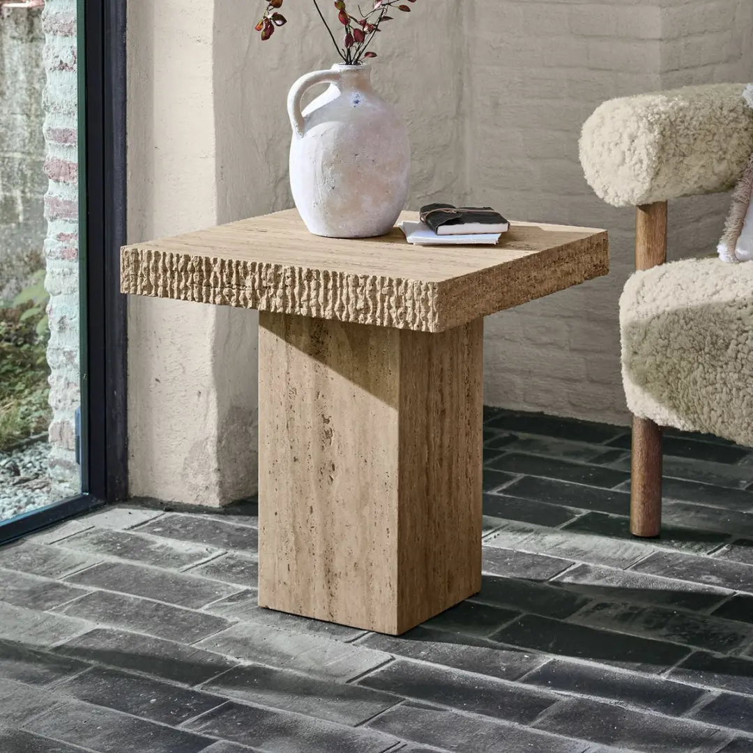 Loberon Gainsbury Bijzettafel - beige - afbeelding 4 van 5