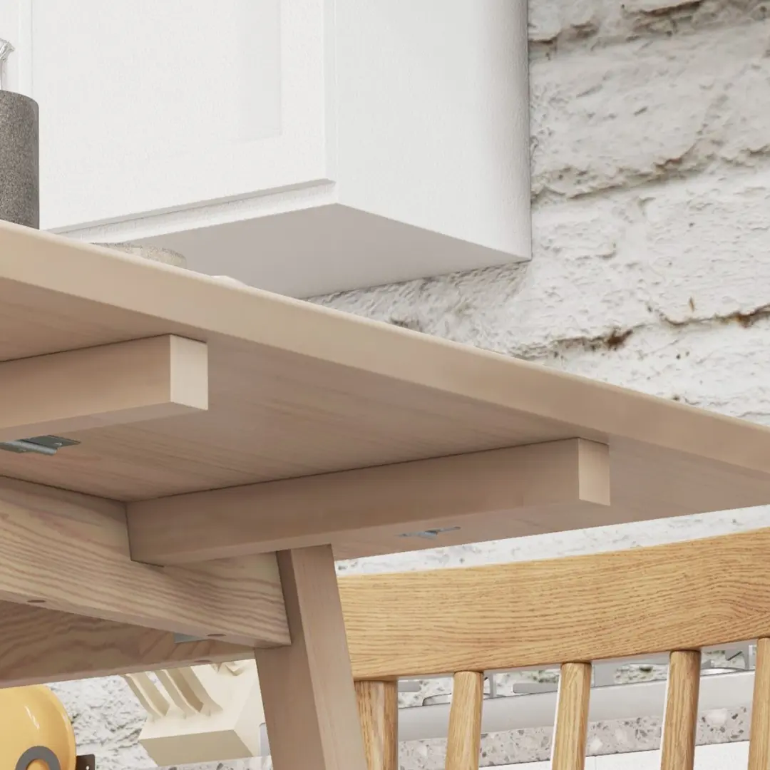 Homcom Opklapbare Eettafel 110x86cm Bruin - afbeelding 3 van 6