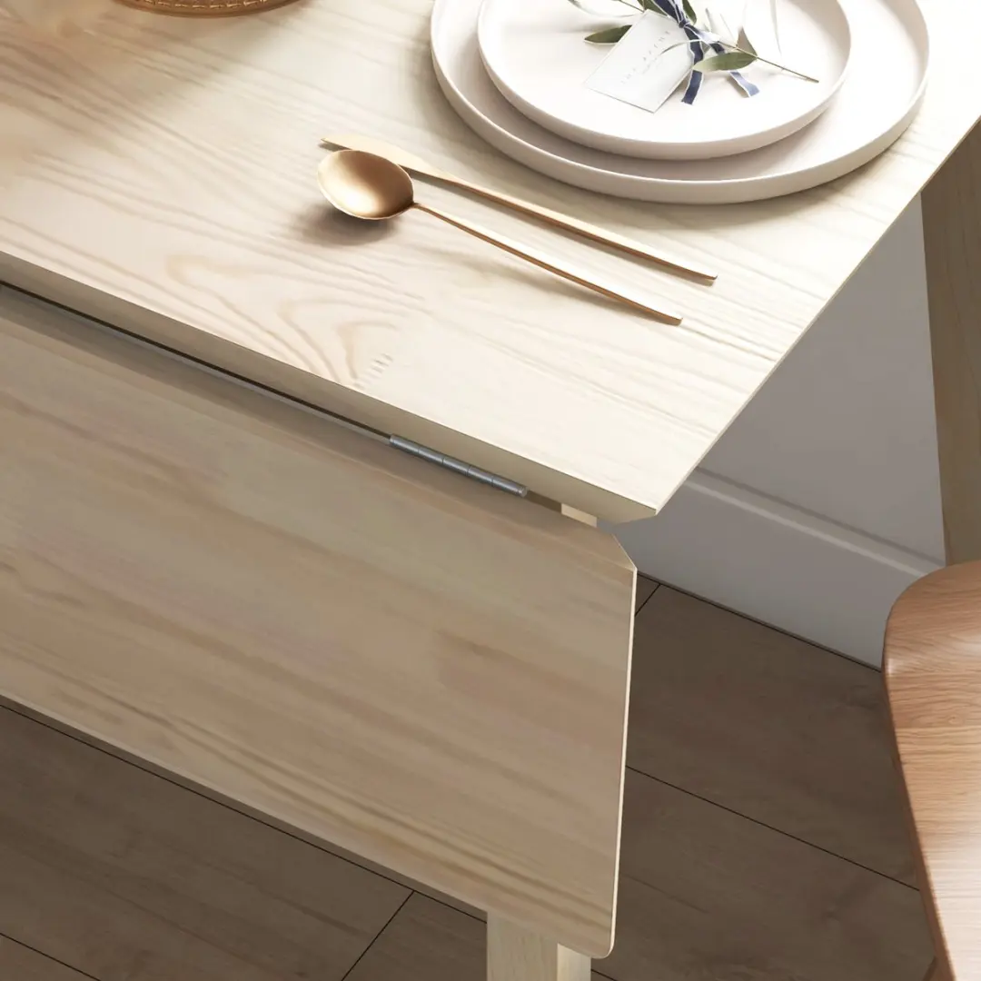 Homcom Opklapbare Eettafel 110x86cm Bruin - afbeelding 4 van 6