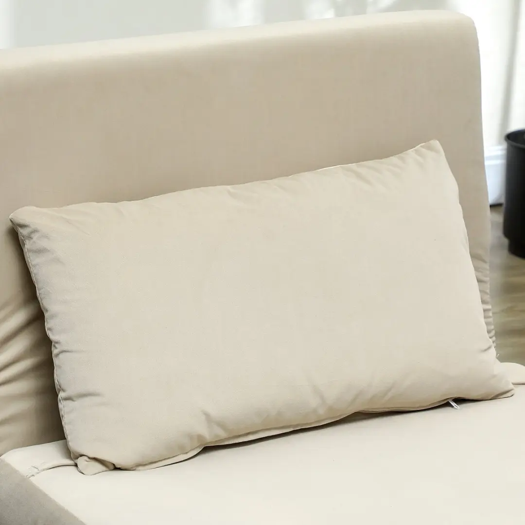 Homcom Slaapfauteuil 2-in-1 Beige - afbeelding 2 van 6