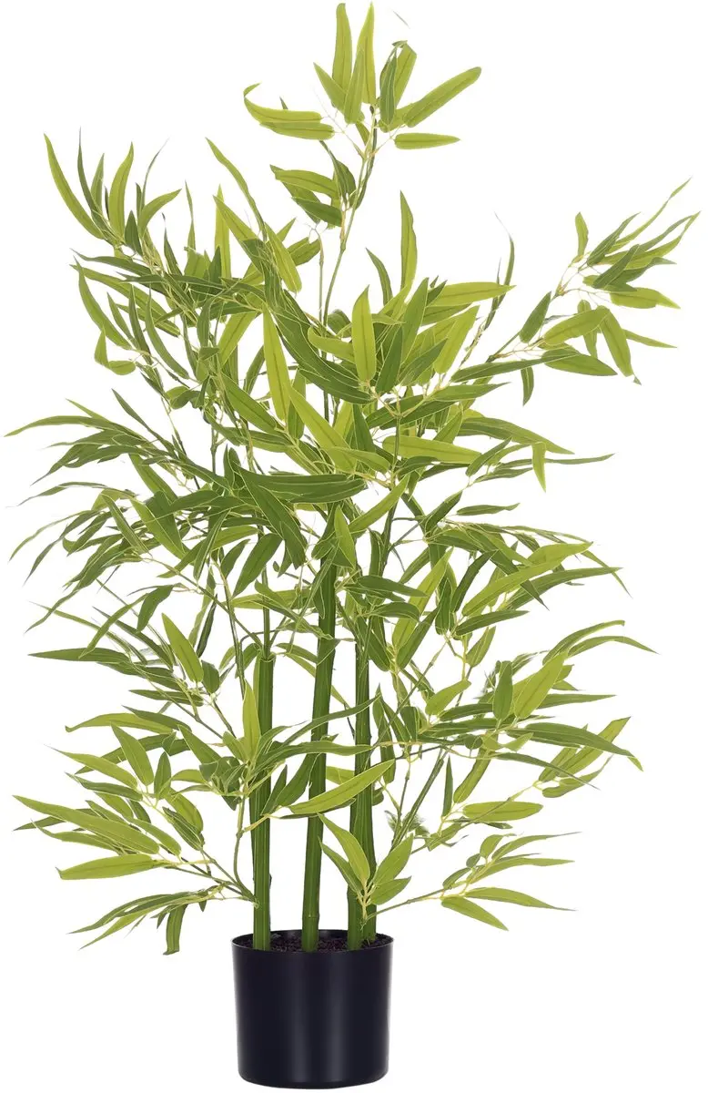 HOMCOM-Künstliche Pflanze-PEVA, Kunststoff-15L x 15B x 90H cm-Grün