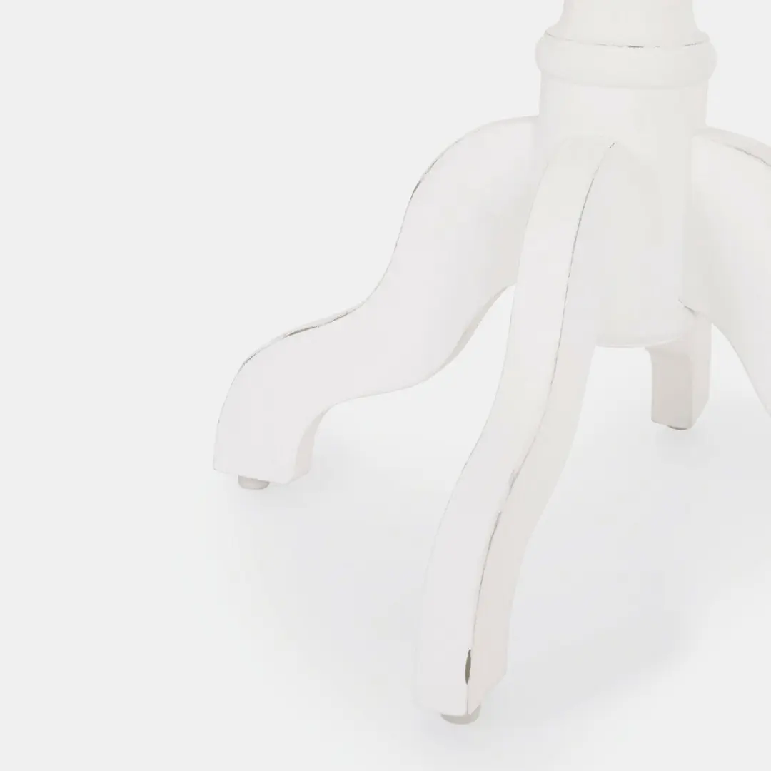 Loberon Mengomeyen Bijzettafeltje - Ø48cm Wit - afbeelding 6 van 6