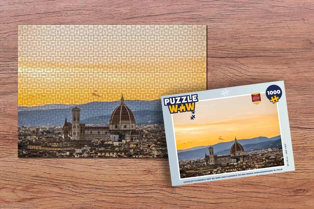 PuzzleWow Florence Legpuzzel 1000 Stuks - Multicolor