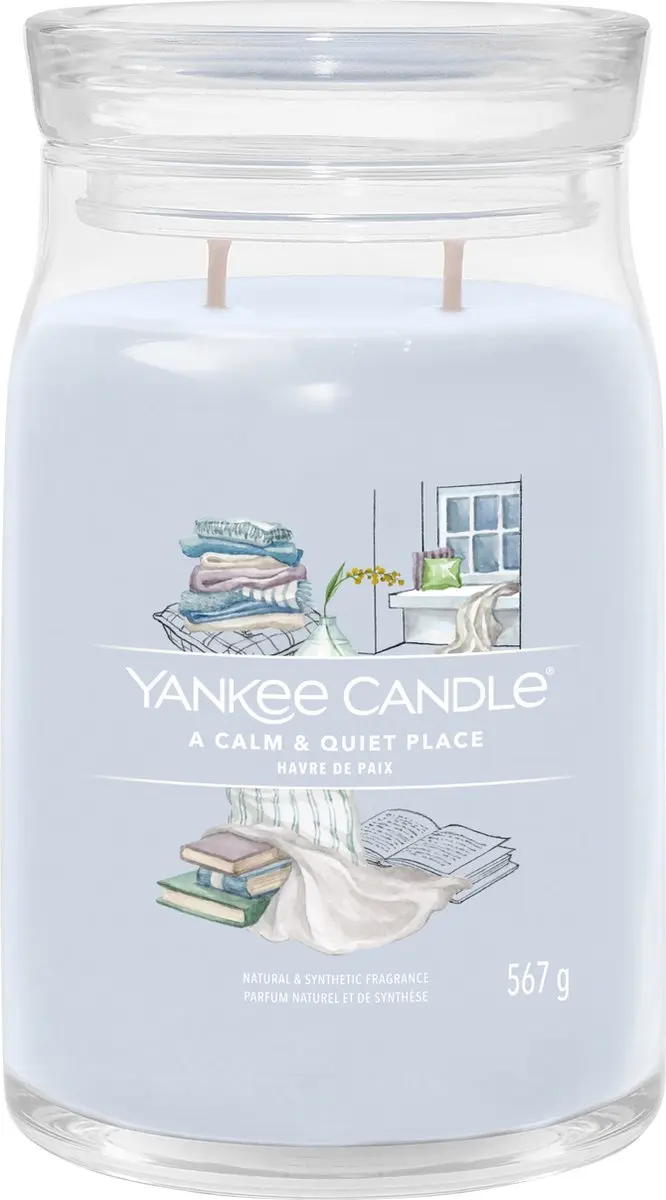 Yankee Candle A Calm & Quiet Place Geurkaars - 90 Branduren - afbeelding 2 van 3