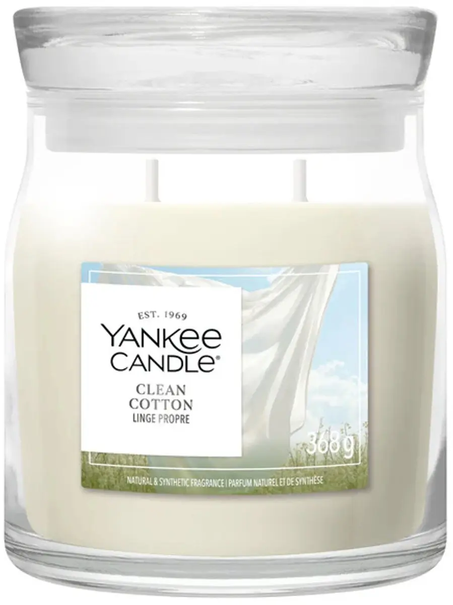 Yankee Candle Clean Cotton Medium Geurkaars