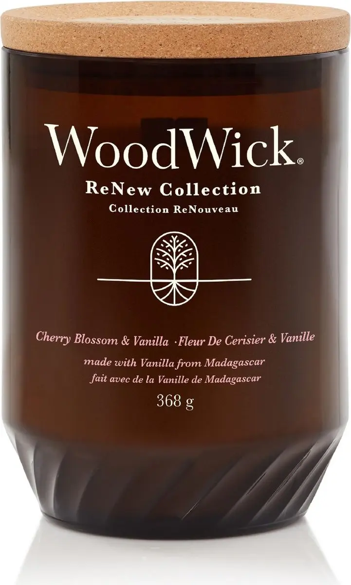 WoodWick ReNew Cherry Blossom & Vanilla Geurkaars - 75 Branduren - afbeelding 4 van 5