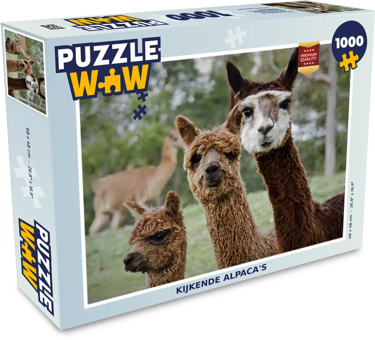 PuzzleWow Alpaca Legpuzzel 1000 Stuks