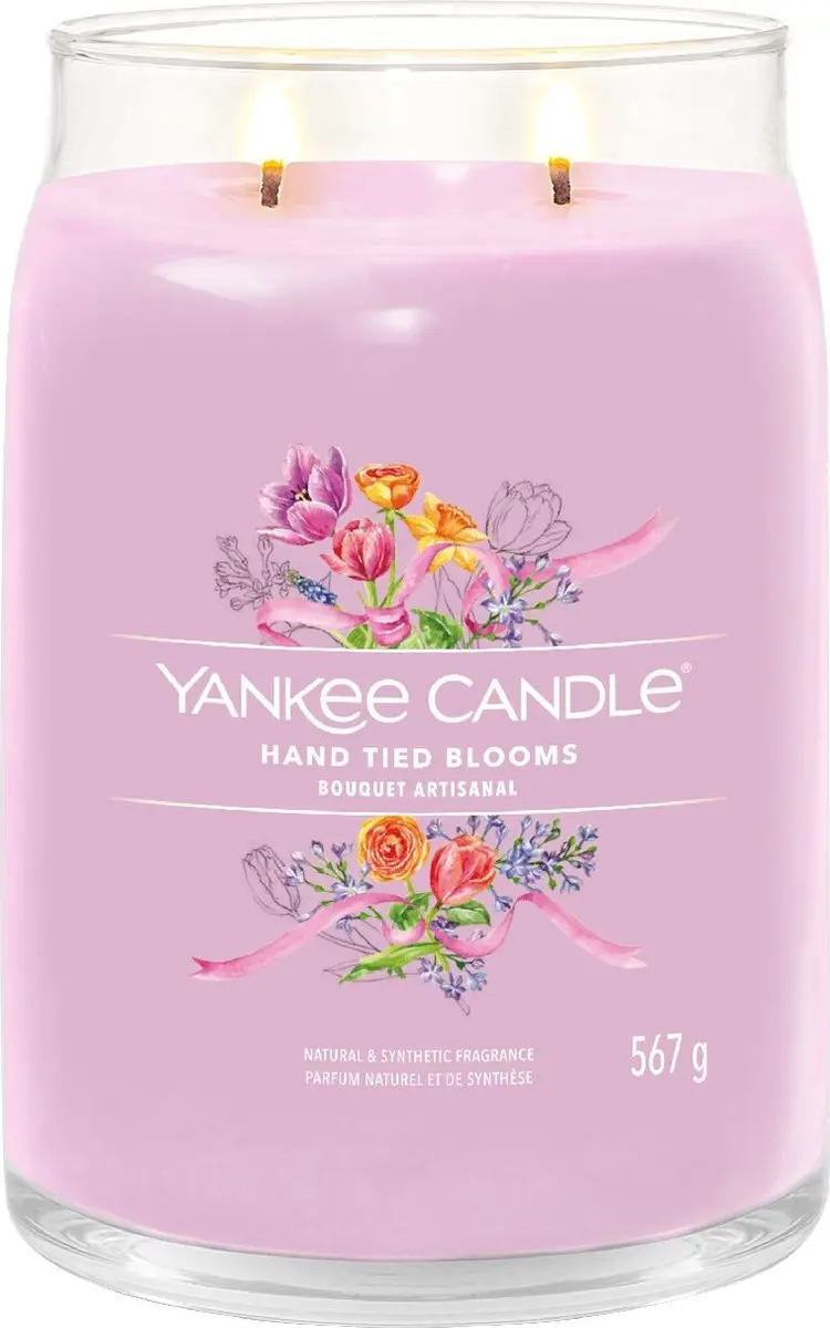 Yankee Candle Hand Tied Blooms Geurkaars - Roze - afbeelding 4 van 6