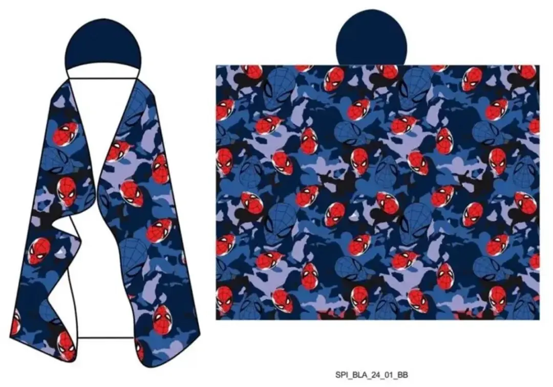 Spider-Man Fleece Plaid met Capuchon 120x150cm