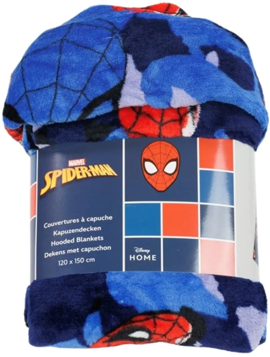 Spider-Man Fleece Plaid met Capuchon 120x150cm - afbeelding 4 van 6