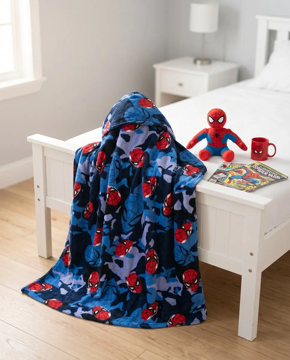 Spider-Man Fleece Plaid met Capuchon 120x150cm - afbeelding 2 van 6
