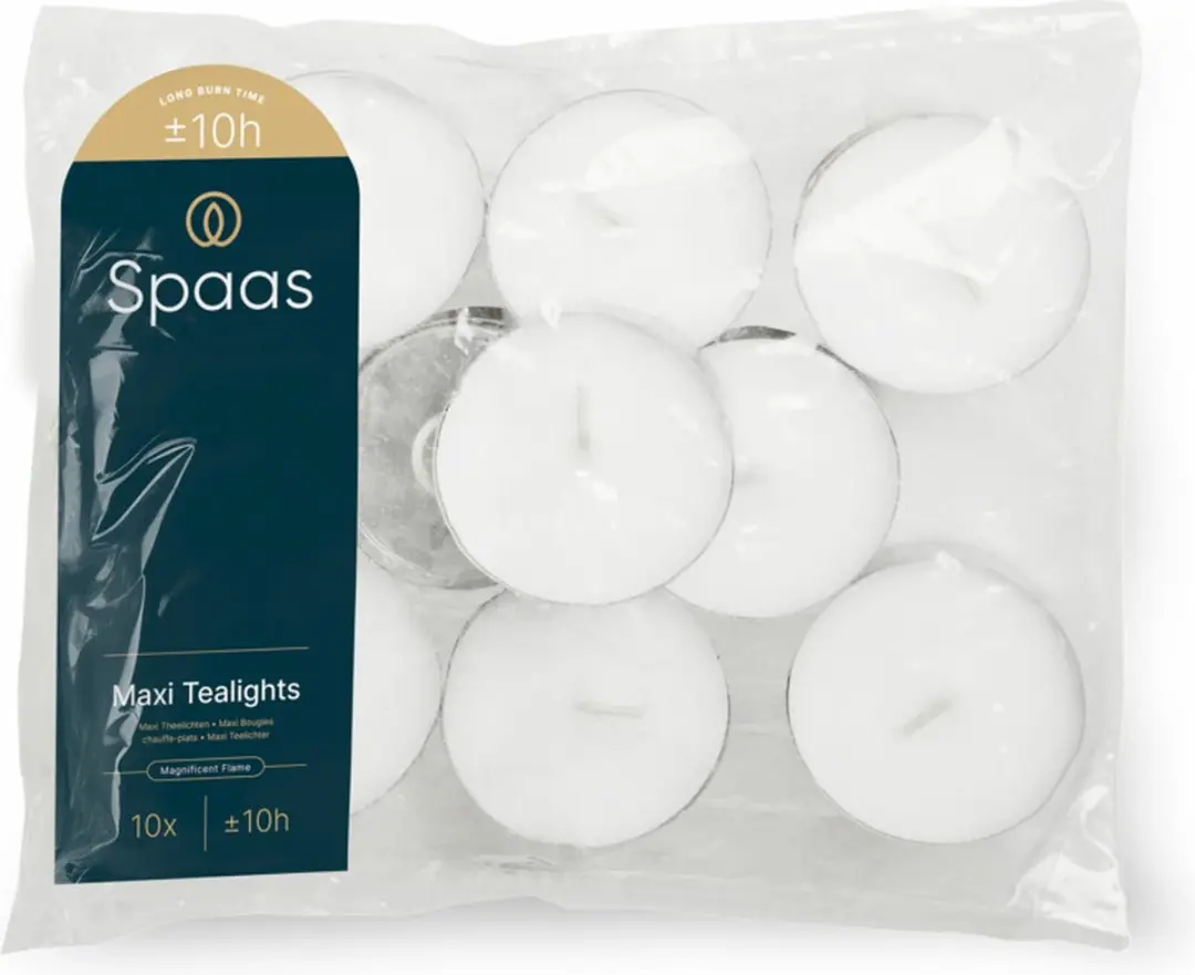Spaas Maxi Theelichten ± 10 Branduren
