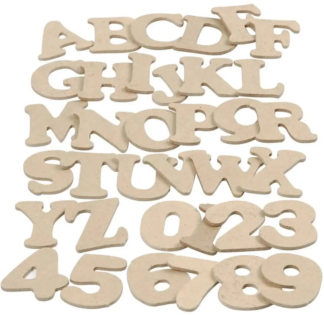 Creativ Company Letters & Cijfers MDF - 288 Stuks - afbeelding 2 van 4