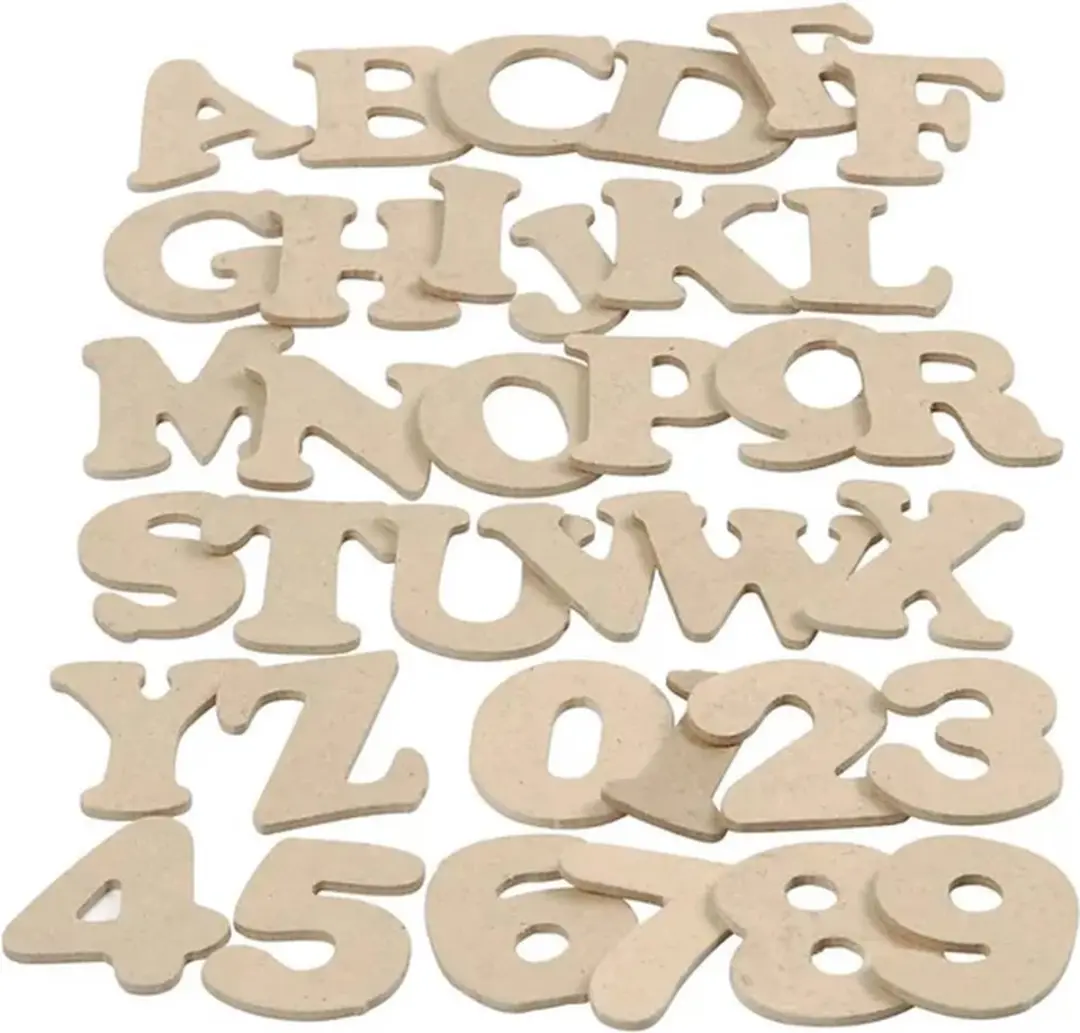 Creativ Company Letters & Cijfers MDF - 288 Stuks - afbeelding 3 van 4