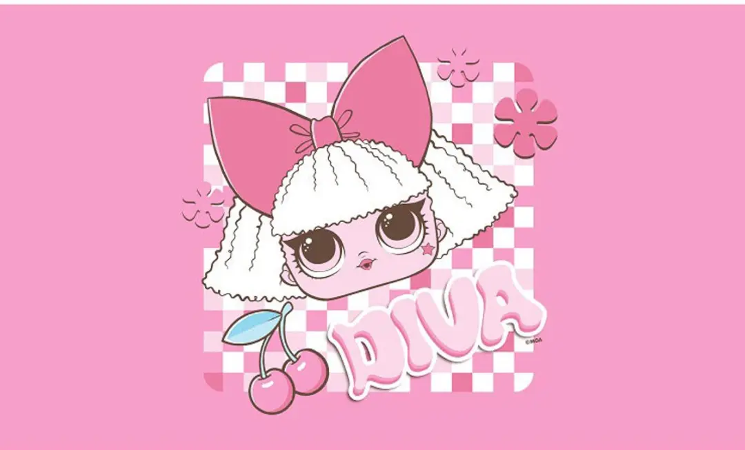 LOL Surprise Diva handhanddoek, gezichtshanddoek, handdoek 30x50 cm