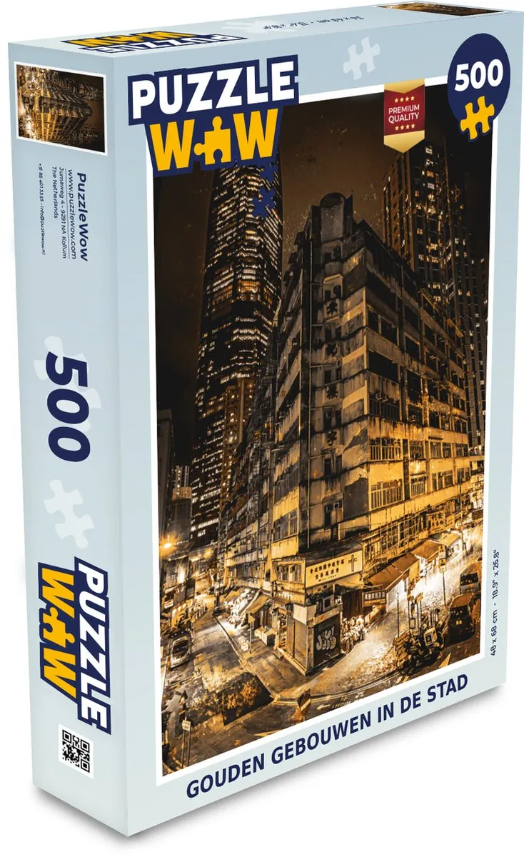 PuzzleWow Straten & Steden Legpuzzel 500 Stuks