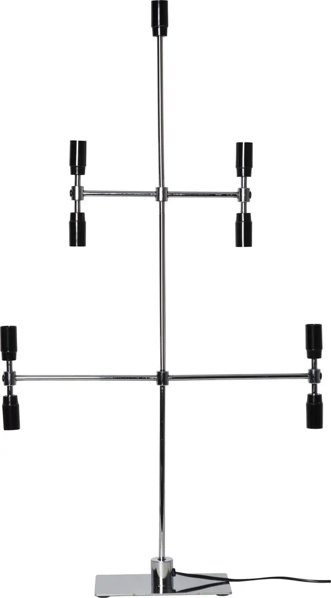 Star Trading kandelaar 'Twice', 5-armig, 9-vlam, chroom, 91cm