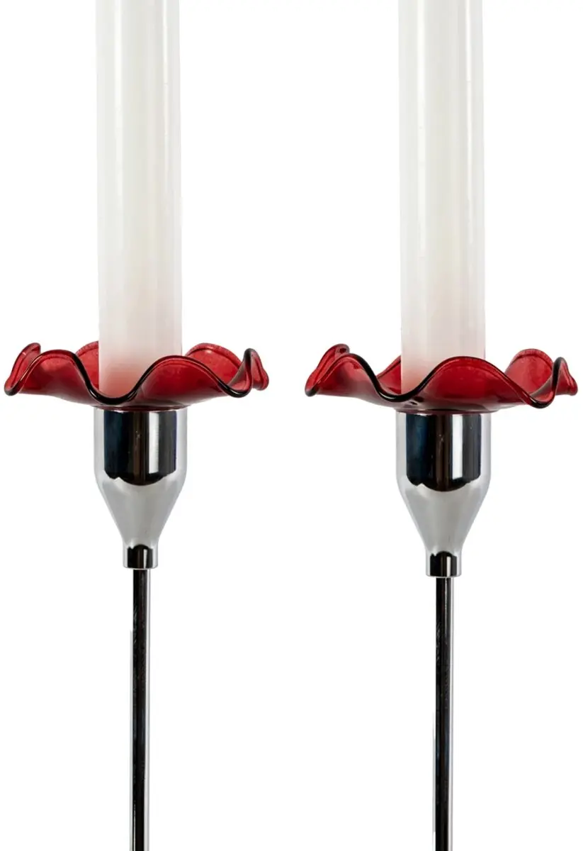 Sagaform Viva kaarsenhouder set van 2 D7.5cm H1.5cm bordeaux