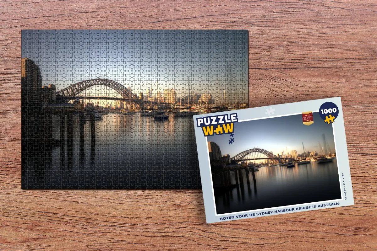 PuzzleWow Sydney Harbour Bridge Legpuzzel 1000 Stuks - Multicolor