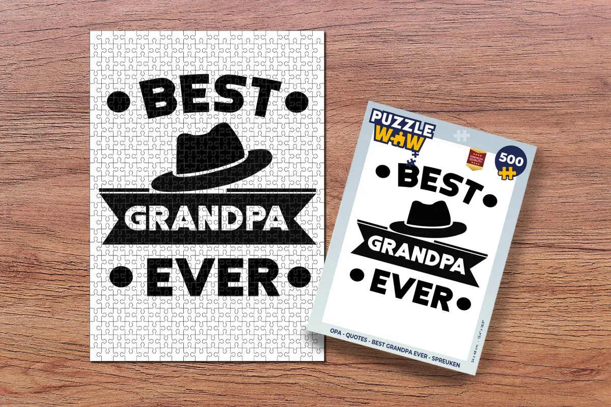 PuzzleWow Opa Quotes Legpuzzel 500 Stuks - Multicolor