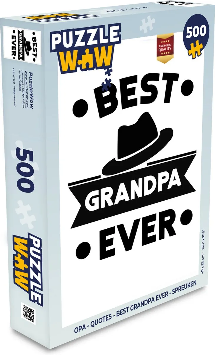 PuzzleWow Opa Quotes Legpuzzel 500 Stuks