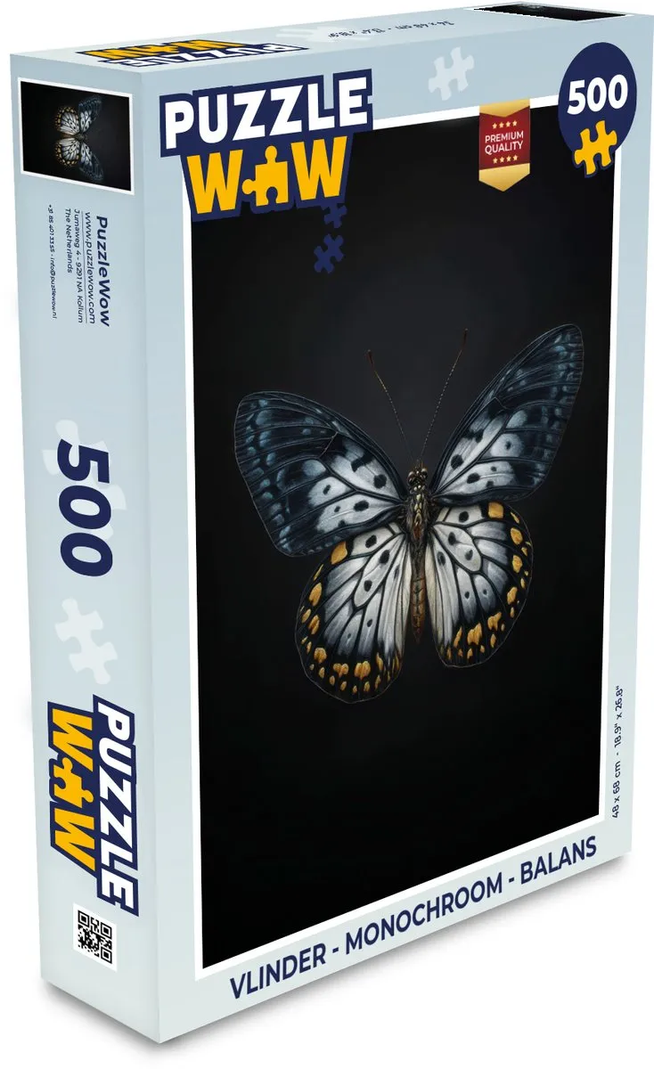 PuzzleWow Vlinder Legpuzzel 500 Stuks