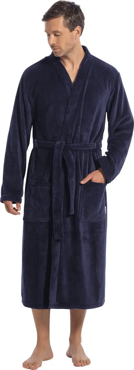 Ten Cate Basics badjas navy blues voor Heren | Maat XL