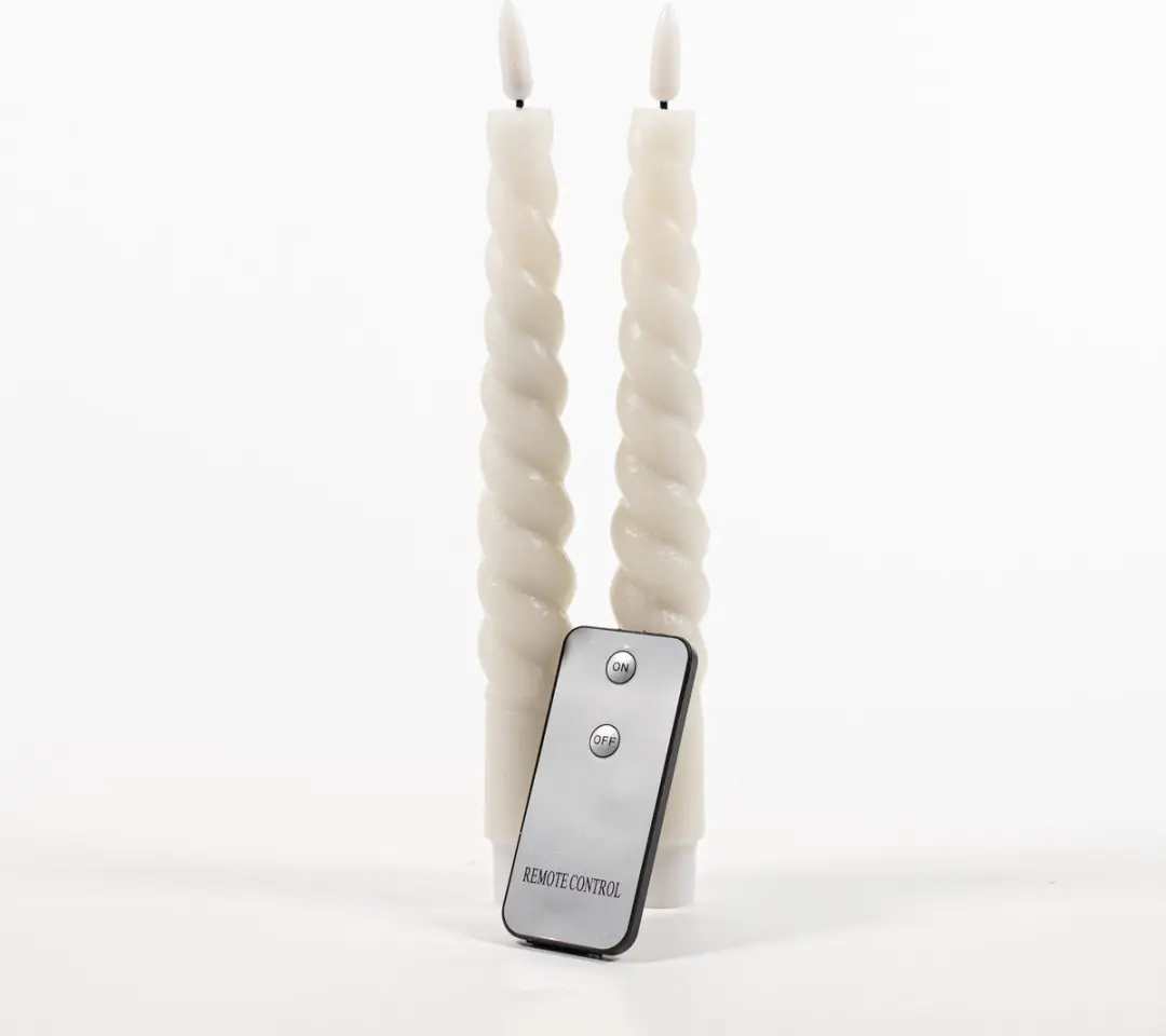 Anna's Collection LED Dinerkaarsen Swirl 23cm