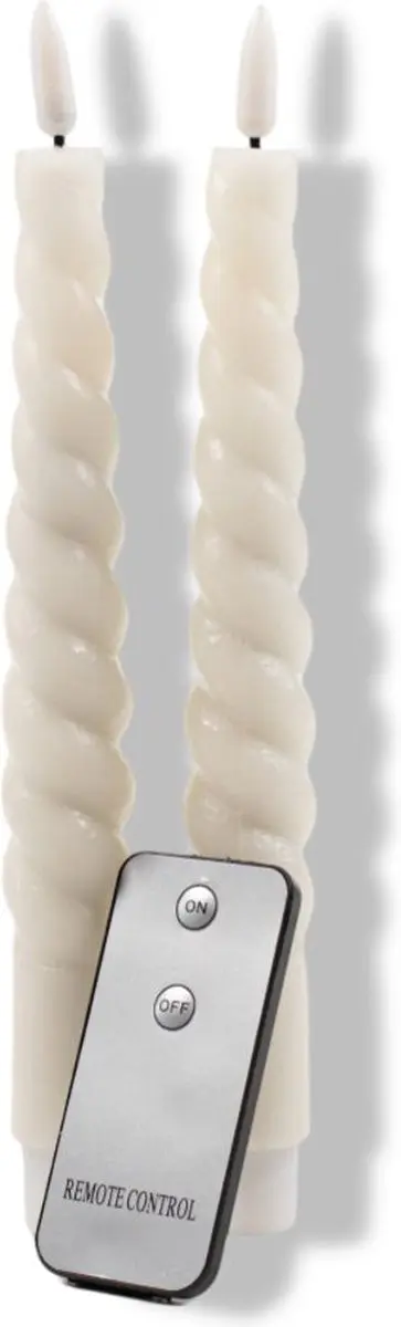 Anna's Collection LED Dinerkaarsen Swirl 23cm - 2 Stuks - afbeelding 5 van 5