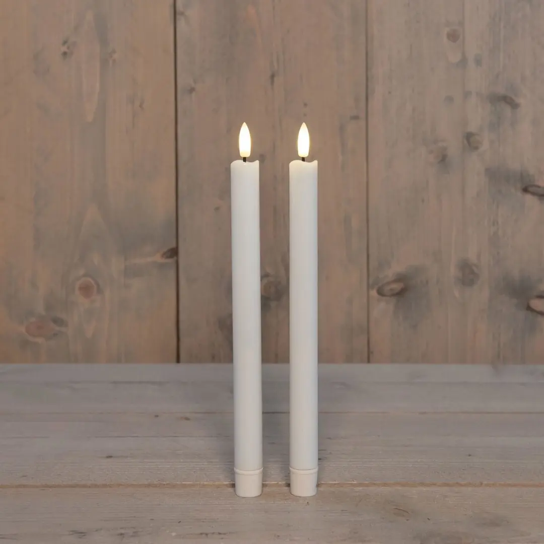 Anna's Collection LED Dinerkaarsen 26cm - Wit - 2 Stuks - afbeelding 3 van 4