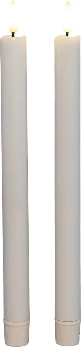 Anna's Collection LED Dinerkaarsen 26cm - Wit - 2 Stuks - afbeelding 4 van 4