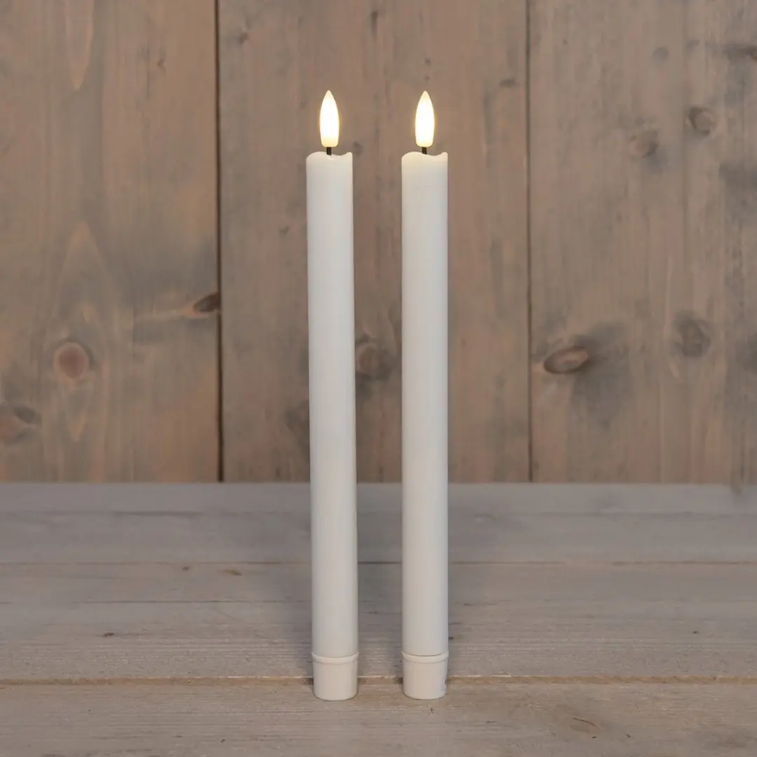 Anna's Collection LED Dinerkaarsen 26cm - Wit - 2 Stuks - afbeelding 2 van 4