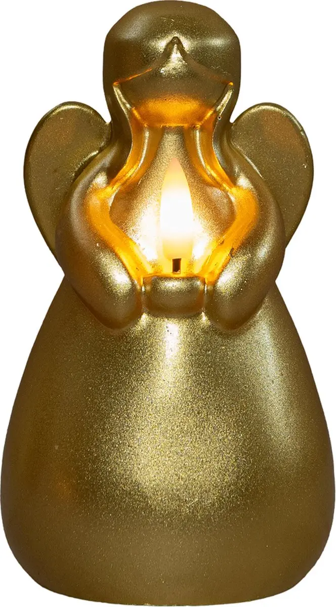 Anna's Collection LED Kaars Engel Goud 14x8cm - afbeelding 4 van 4