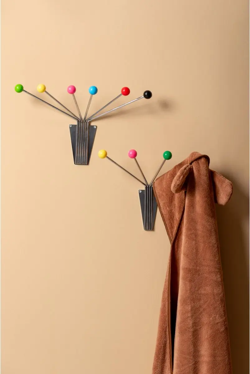 Present Time Neptune Wandkapstok Multicolor 6-haaks - afbeelding 3 van 3