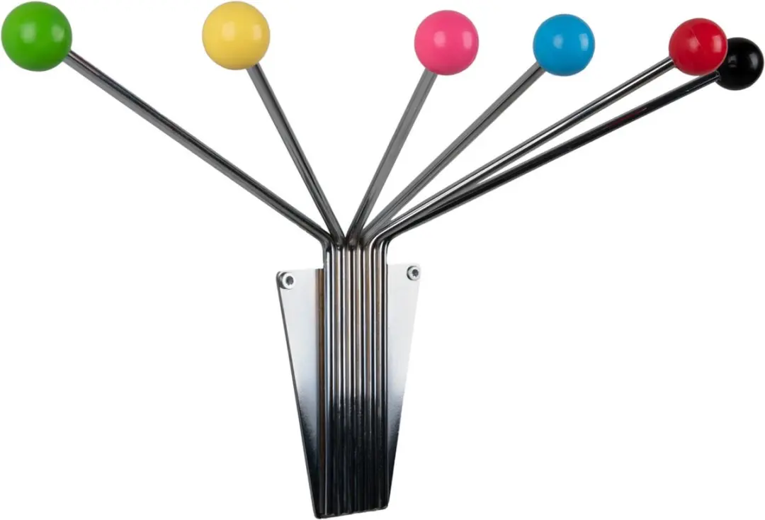 Present Time Neptune Wandkapstok Multicolor 6-haaks - afbeelding 2 van 3