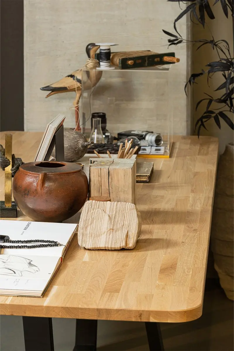 WOOOD Combi-Tablo Tafelblad Eiken 240x100cm - Naturel - afbeelding 3 van 6