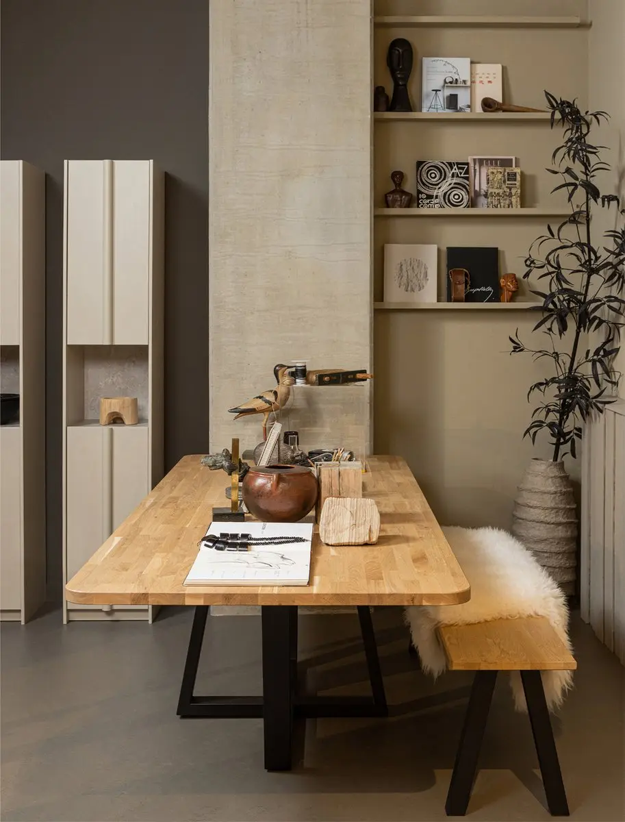 WOOOD Combi-Tablo Tafelblad Eiken 240x100cm - Naturel - afbeelding 4 van 6