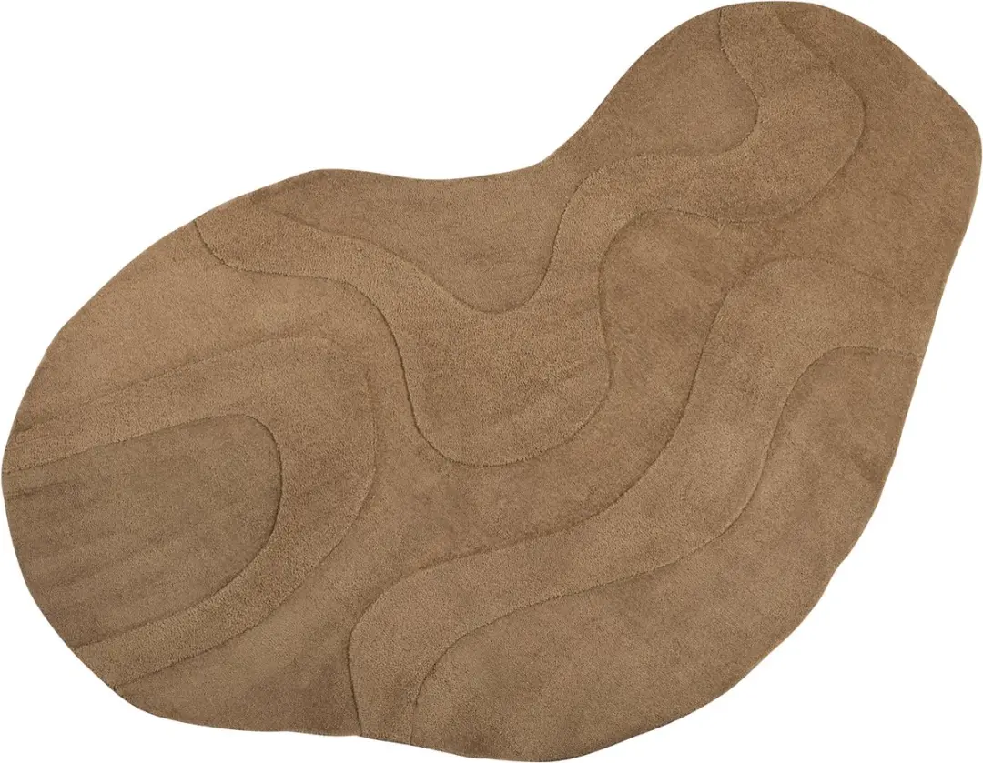 WOOOD Alya Vloerkleed - Polyester - Bruin - 1x170x240
