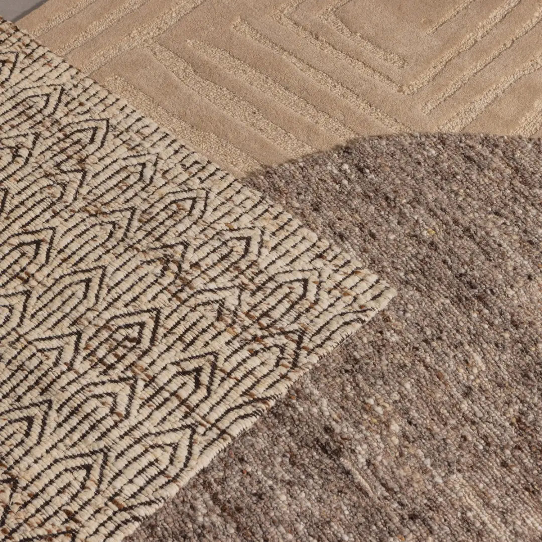 WOOOD Joslin Vloerkleed Wol - 170x240cm Naturel - afbeelding 6 van 6