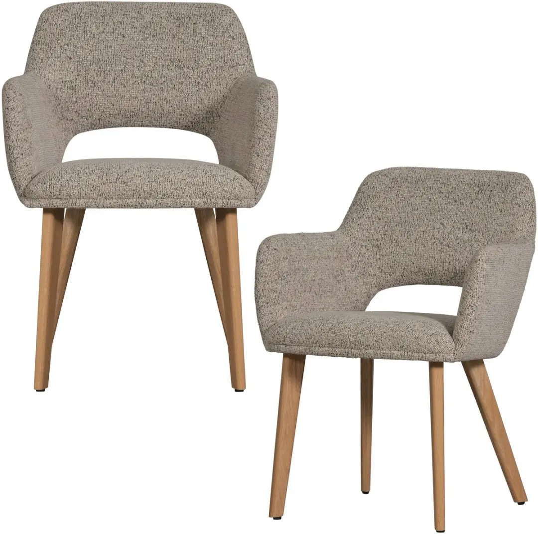 WOOOD Murat Eetkamerstoelen Houten Naturel Poot
